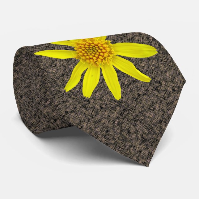 Gravata Foto amarela botânica do Wildflower (Rolled)