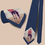 Gravata Foto Personalizada Azul do marinho<br><div class="desc">Marinho Blue Custom Photo neck tie. Um presente perfeito para um pai ou avô no Dia do Pai,  no aniversário ou no Natal.</div>