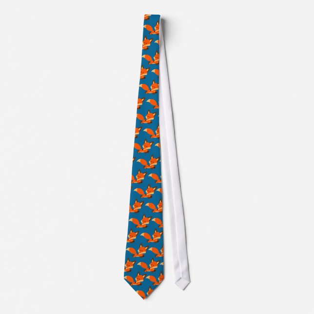 Gravata Fox Tie, Cartoon De Frota Gelada (Frente)
