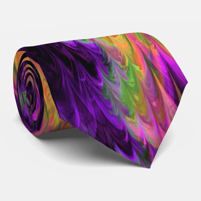 Gravata Fractal Marble 4-1, Gravação Personalizada (Rolled)