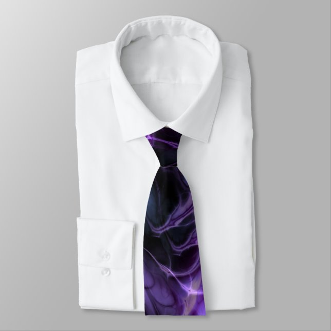 Gravata Fractal Marble Purple Tie (Amarrado)