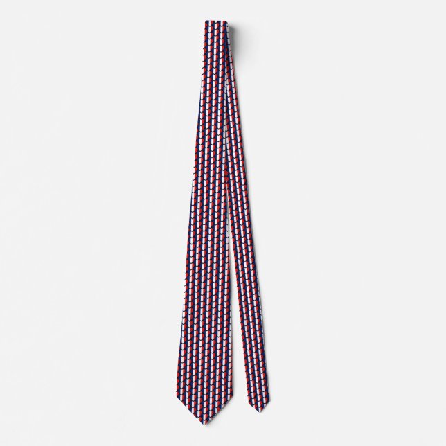 Gravata França Flag Hearts Tie (Frente)
