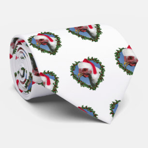 Gravata Frango Branco no Coração de Natal em Coroa