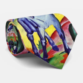 Gravata Franz Marc Blue Horse Vintage pintura de arte