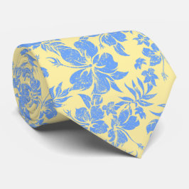 Gravata Frente e verso floral havaiano de Pareau do