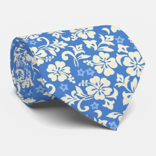 Gravata Frente e verso havaiano do hibiscus de Kapalua