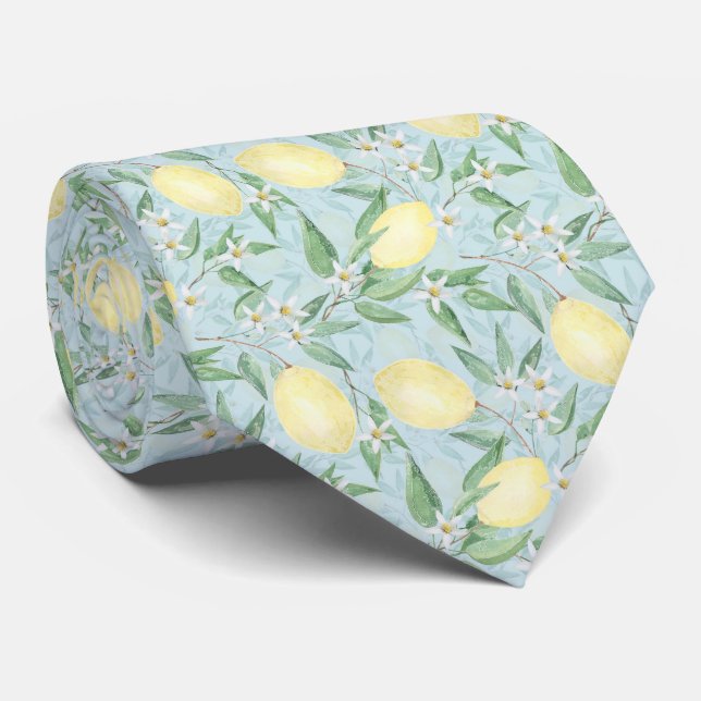 Gravata Fresh lemon yellow citrus tie (Rolled)