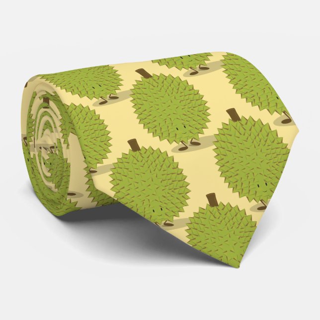 Gravata Fruta Novelty Durian Tinta do pescoço da Comida (Rolled)