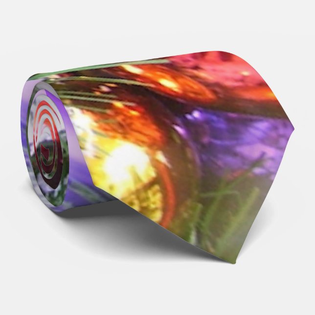 Gravata - fulgor do Natal & neve do falso (Rolled)