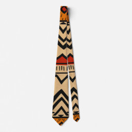 Gravata Fundo africano em cores quentes