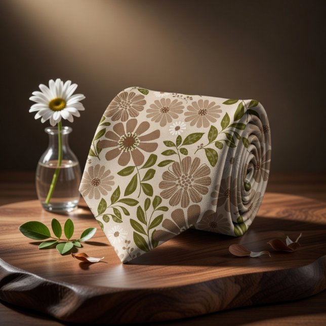 Gravata Fundo Boho Floral Beige (Criador carregado)