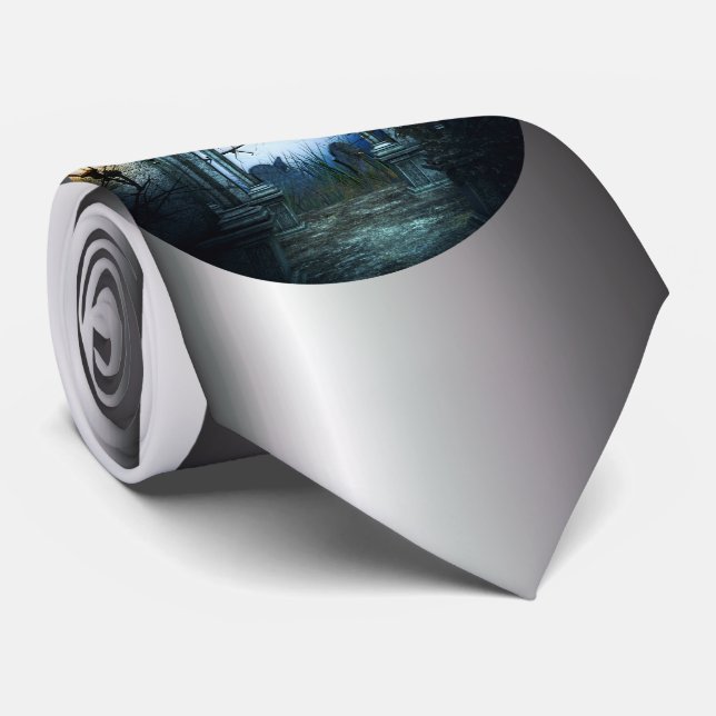 Gravata Fundo de cemitério escuro (Rolled)