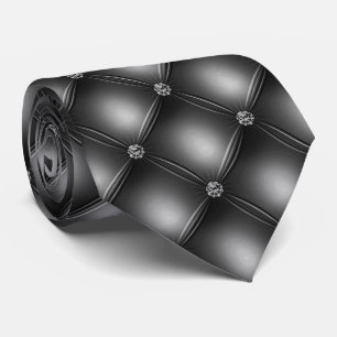 Gravata Fundo e Pérolas de Cinzas Escuras