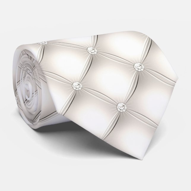 Gravata Fundo e pérolas de marfim (Rolled)