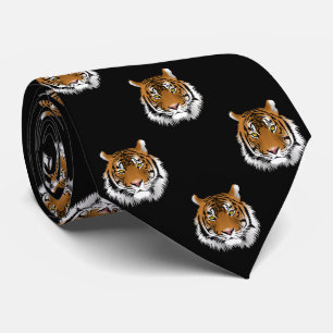 Gravata Fundo preto do tigre