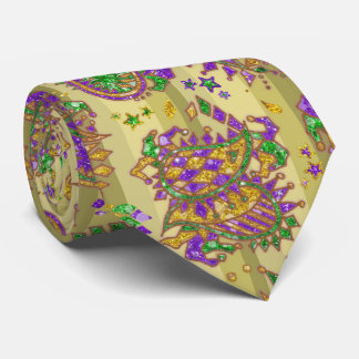 Gravata Fundo Tonificado em Dourado Paisley de Mardi Gras