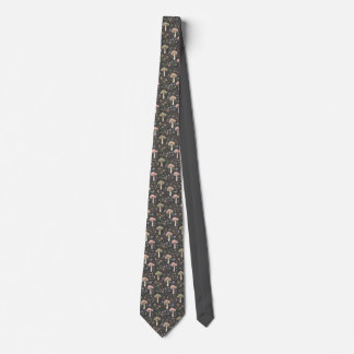 Gravata Fungo em Cinza Carvão Botânico Casamento Moderno N