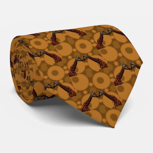 Gravata Funky Girafes, Neck Tie (Rolled)