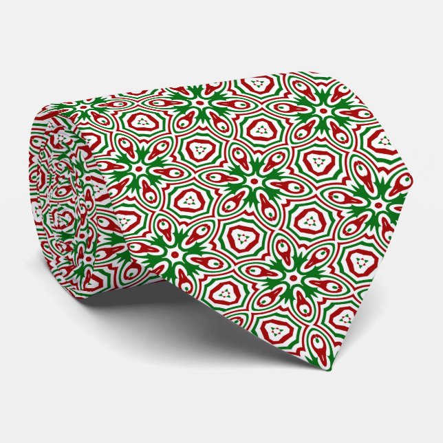 Gravata Funky Trippy Eclectic Boho Christmas Kaleidoscope (Rolled)
