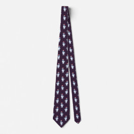 Gravata Funny Purple Penguin Tie for Animal Lovers
