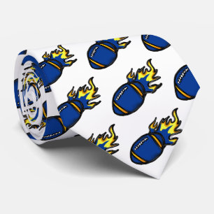 GRAVATA FUTEBOL AZUL E AMARELO