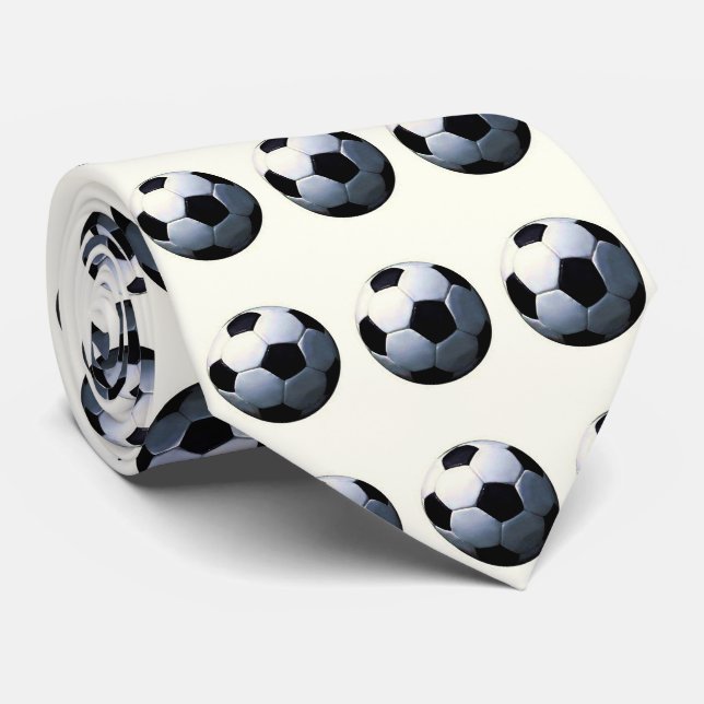 Gravata Futebol - Trabalho de arte de bola de futebol (Rolled)