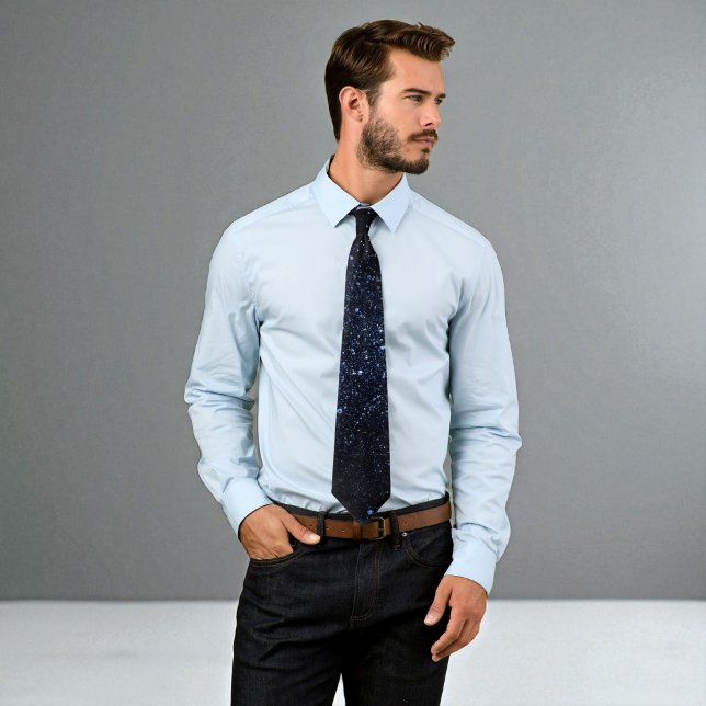 Gravata Galáxia Espacial Exterior Estrelas Starry Night Sk (Criador carregado)