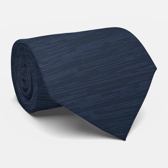 Gravata Galaxy Azul Celeste Falso Dourado Manchado  (Rolled)