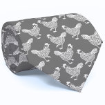 Gravata Galinha Hen Aves de capoeira<br><div class="desc">Uma cinza e design de galinha branca para amantes de galinha e aves, agricultores, pequenos detentores e sussurros de galinha. Arte original de Nic Squirrell.</div>