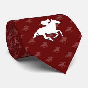 Gravata Galloping Horseman Presentes Esportivos Vermelho