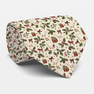 Gravata Ganso de Natal Botânicos de Azevinho e Evergreens