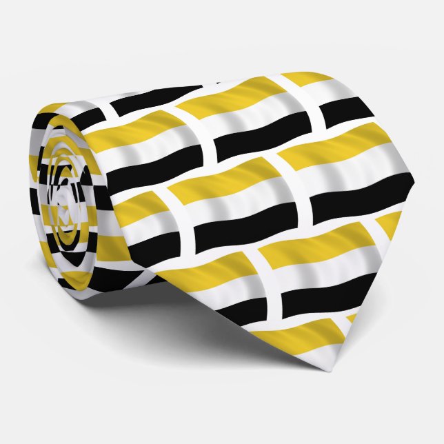 Gravata Garifuna Flag Tie (Rolled)
