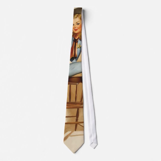 Gravata Garota Cowgirl Pin-up (Frente)