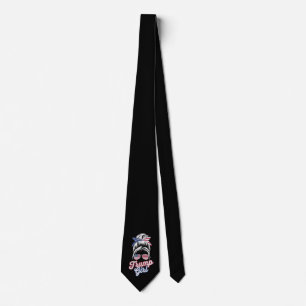 Gravata Garota Trump Cabelo Desgrenhado Vintage Bandeira A