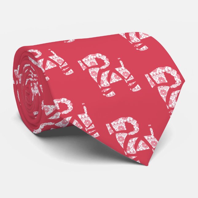 Gravata Garrafa de Tinta de Natal de Malha de Inverno (Rolled)