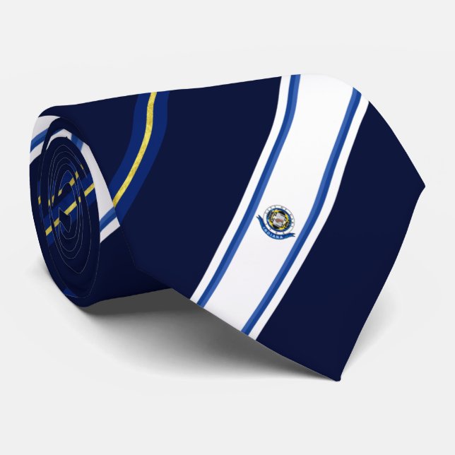 Gravata Gary (Indiana) City flag Neck Tie (Rolled)
