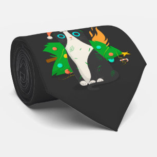 Gravata Gato de Natal rabugento