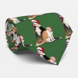 Gravata Gato e Cachorro com Papai Noel