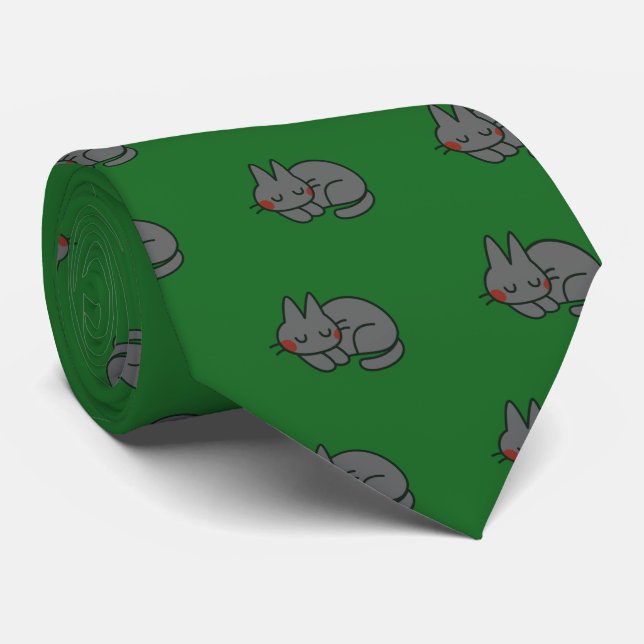 Gravata Gato negro (Rolled)