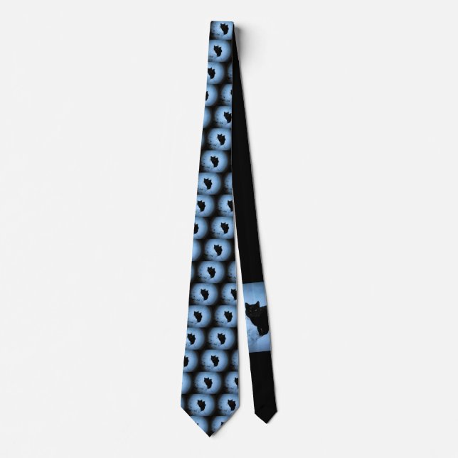 Gravata Gato Negro na Neve (Frente)