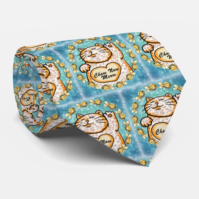 Gravata Gato Sortudo Mia  (Rolled)