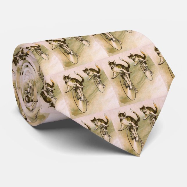 Gravata Gatos Antigos em Bicicletas (Rolled)