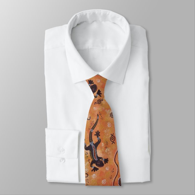 Gravata Gecko Dreaming Tie Aboriginal (Amarrado)