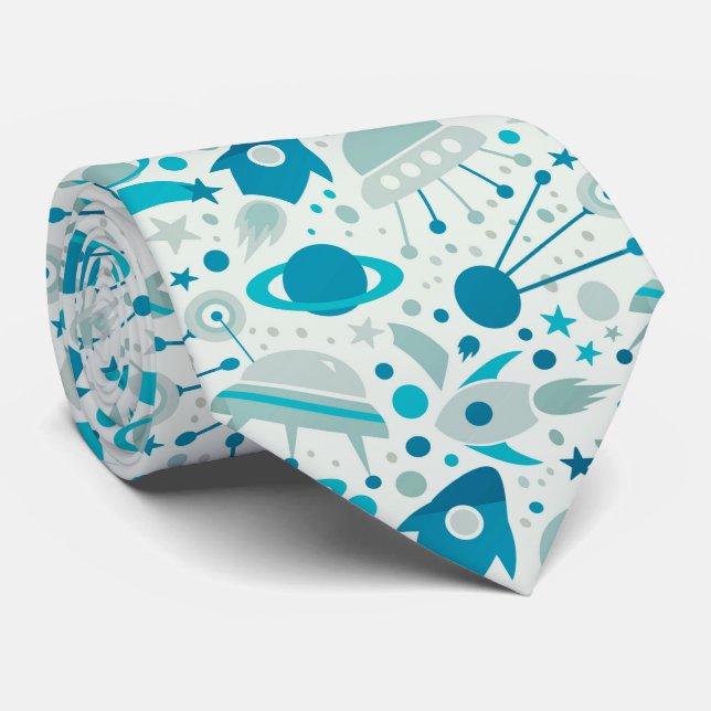Gravata Geek de planetas espaciais (Rolled)