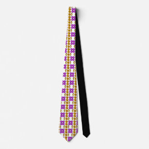 Gravata Gemstone Art Purple Orange