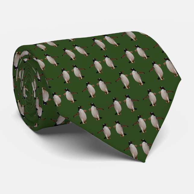 Gravata Gentoo Frenzy Tie (Verde escuro) (Rolled)