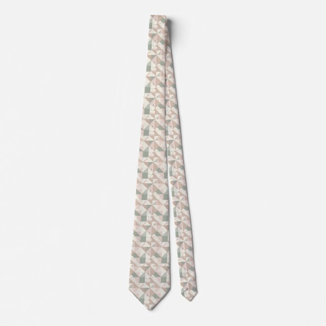 Gravata Geometria Pastel Elegante (Frente)