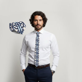 Gravata Geometric Oval Pattern Tie