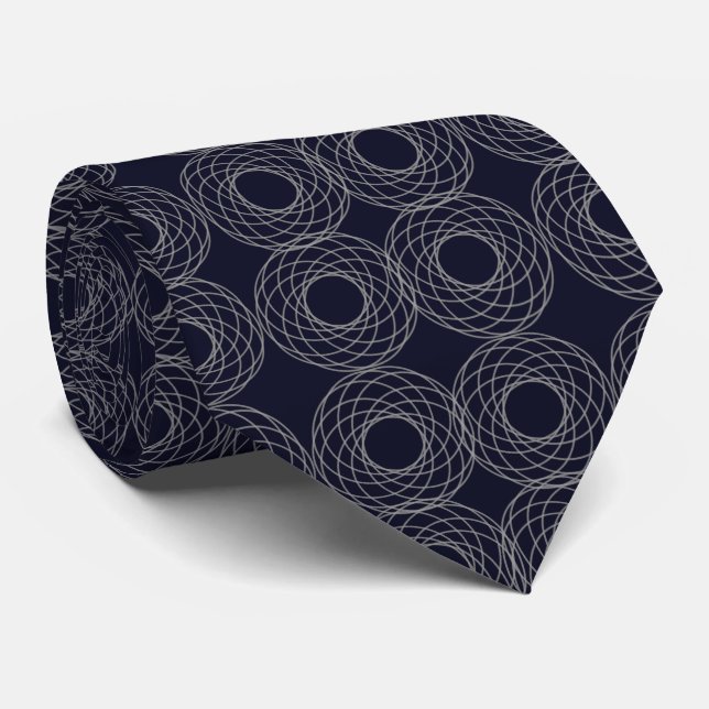 Gravata geometric pattern with circles (Rolled)