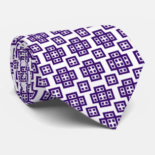Gravata Geométrico 030614 - Purple on White